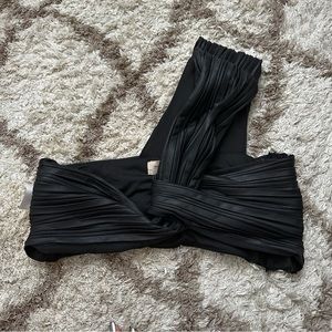 Vegan leather super crop top